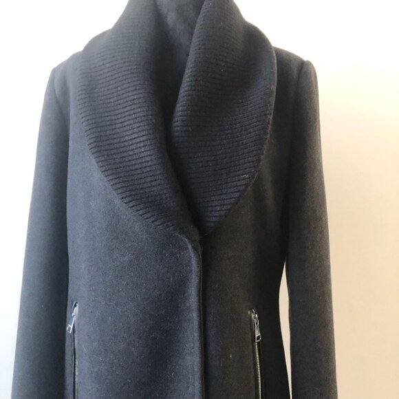Like New - Calvin Klein Shawl Collar Wool Blend Double-Breasted Coat Size S - Picture 3 of 17